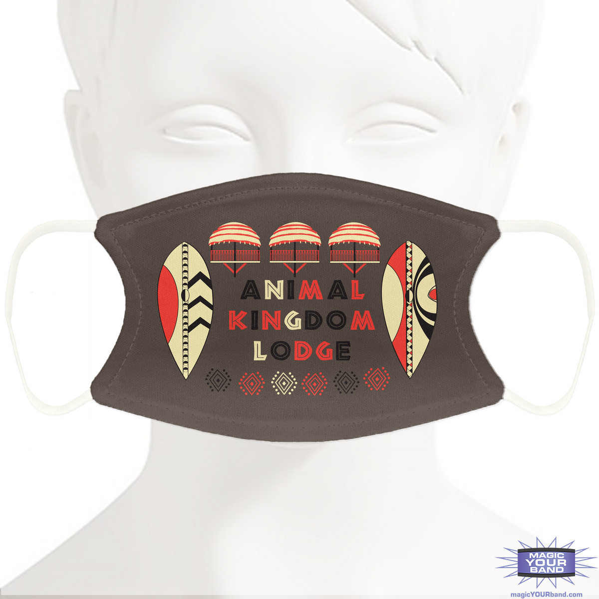 Animal Kingdom Lodge Inspired Design Face Mask - Personalized