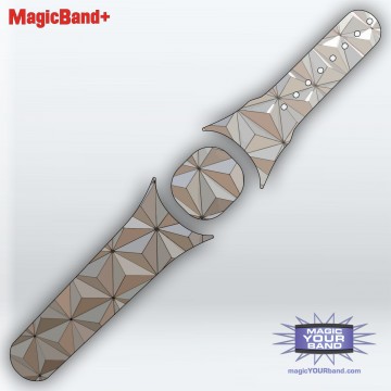 Classic Abstract Triangles in Silver MagicBand+ Skin