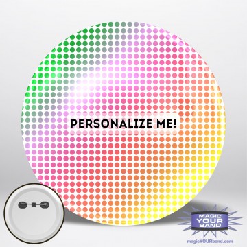 Pastel Rainbow Dots Button