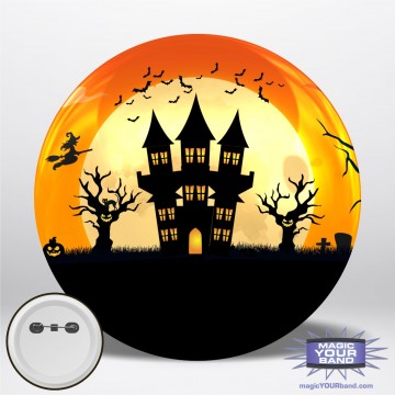 Haunted House Personalizable Park Button