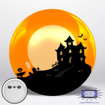 Spooky Halloween Scene Personalizable Park Button