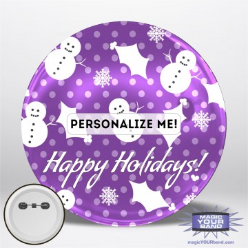 Happy Holidays (Red) Personalizable Park Button