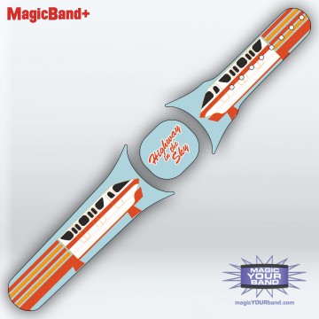 Transportation Series - Highway in the Sky Orange MagicBand+ Skin
