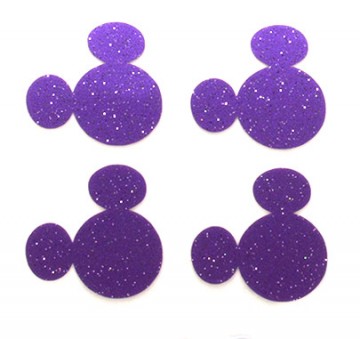 Purple Glitter MagicBand Icon Stickers