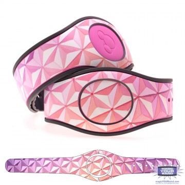 Classic Abstract Triangles in Pink MagicBand 2 Skin