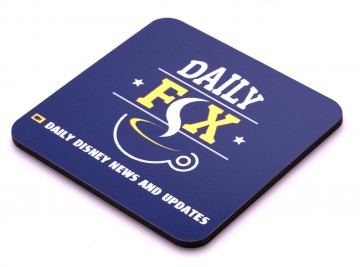 The Dis Daily Fix Glossy Wooden Coaster