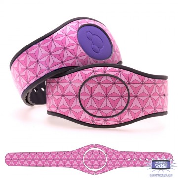 Abstract Triangles in Pink MagicBand 2 Skin