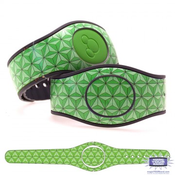 Abstract Triangles in Green MagicBand 2 Skin