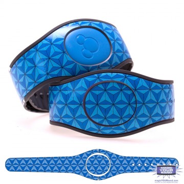 Abstract Triangles in Blue MagicBand 2 Skin