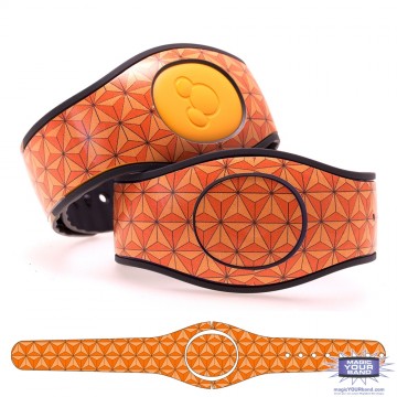 Abstract Triangles in Orange MagicBand 2 Skin