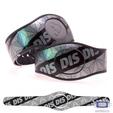 The DIS Sparkling Silver Triangles Glitter MagicBand 2 Skin
