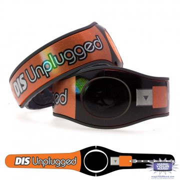 DIS Unplugged Orange Glitter MagicBand 2 Skin