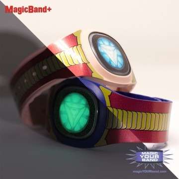 Iron Man's Bracelet with Glow In the Dark Feature MagicBand+ Skin