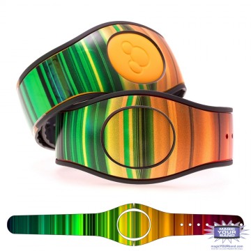 Red to Green Stripey Magicband 2 Skin