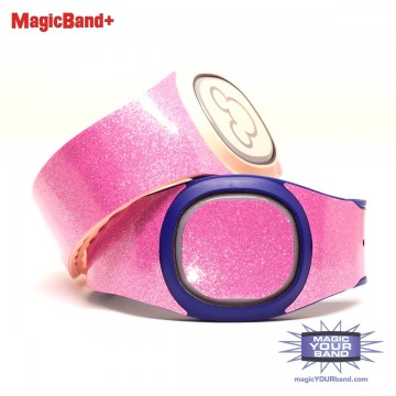Jellybean Pink Ultra Glitter MagicBand+ Skin
