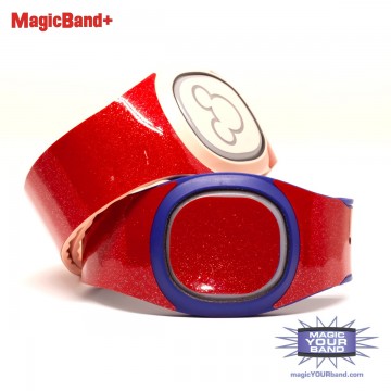 Red Garnet Ultra Glitter MagicBand+ Skin