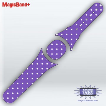 Polka Dots in Purple MagicBand+ Skin