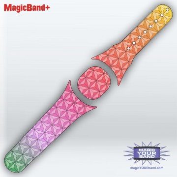 Abstract Triangles in Rainbow MagicBand+ Skin