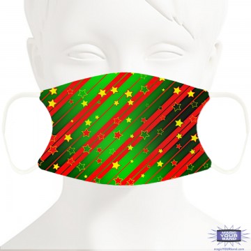 Christmas Wrapping Design Face Mask - Personalized