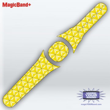 Abstract Triangles in Yellow MagicBand+ Skin